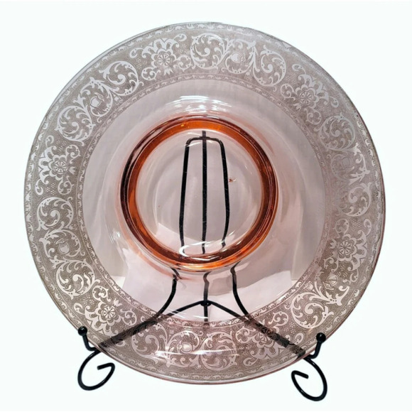 Vintage Pink Depression Glass Console Dish - Picture 5 of 7